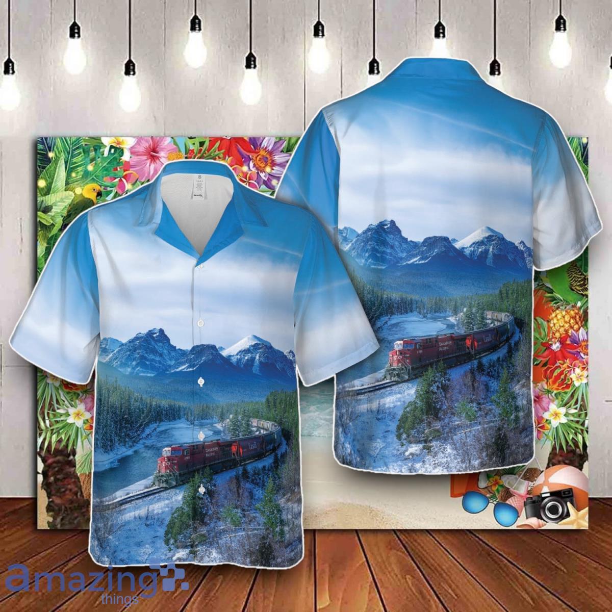 Canadian Railway Christmas Hawaiian Shirt Best Gift For Men And Women image Canadian Railway Christmas Hawaiian Shirt Best Gift For Men And Women Product Photo 1