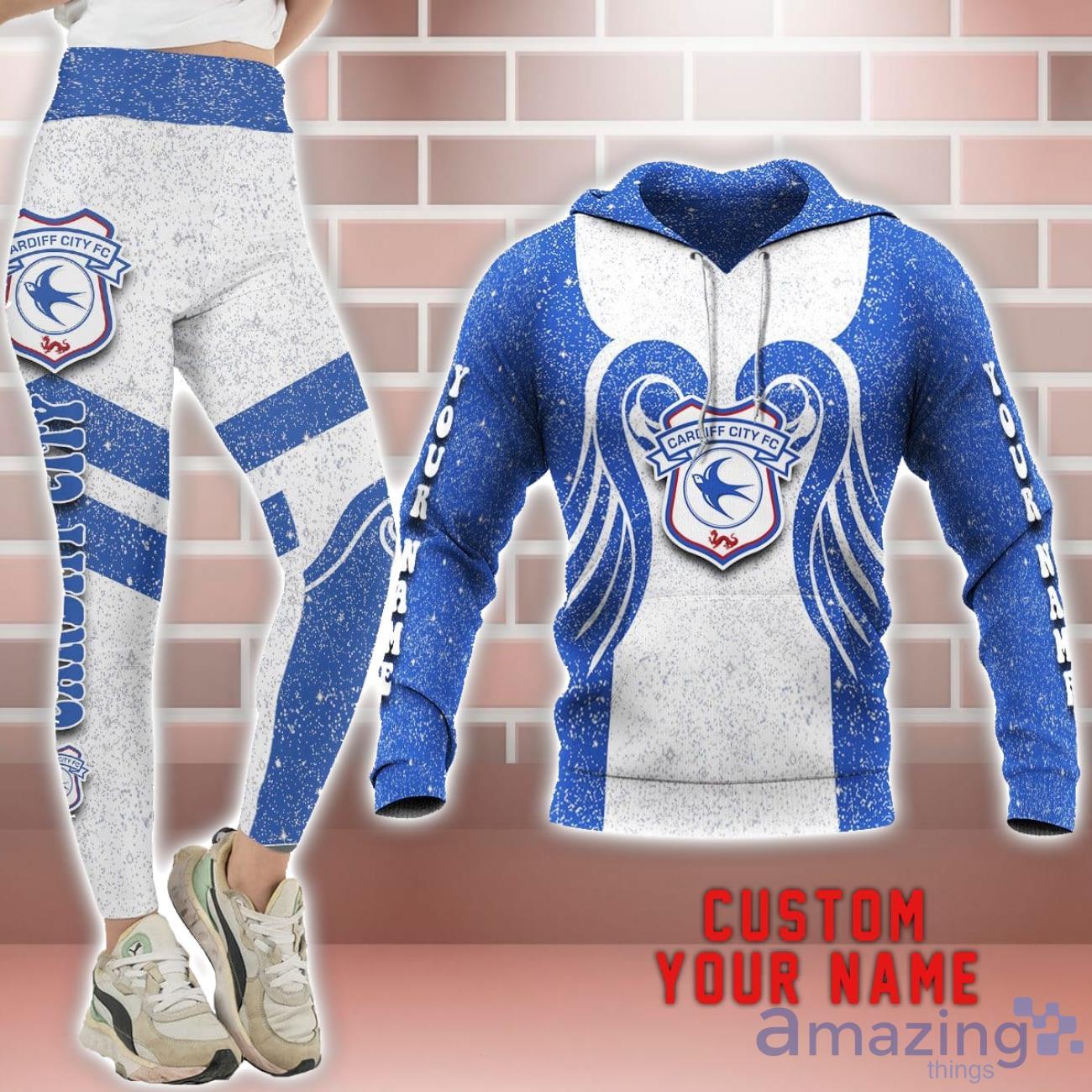 Cardiff City Personalized Name 3D Hoodie And Leggings Set For Women image Cardiff City Personalized Name 3D Hoodie And Leggings Set For Women Product Photo 1