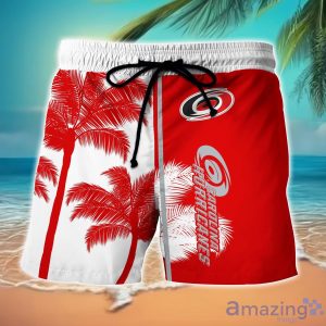 Carolina Hurricanes Hawaiian Shirt And Shorts Set Custom Name Summer Vacation Shirt NHL Fans image Carolina Hurricanes Hawaiian Shirt And Shorts Set Custom Name Summer Vacation Shirt NHL Fans Product Photo 2