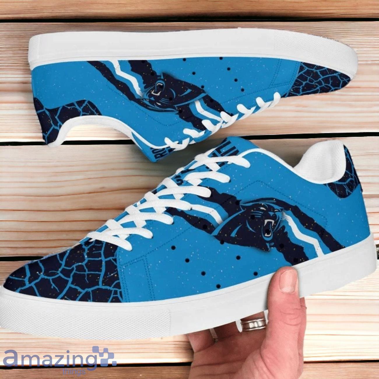 Carolina Panthers Nfl Skate Shoes 3D For Fans image Carolina Panthers Nfl Skate Shoes 3D For Fans Product Photo 1
