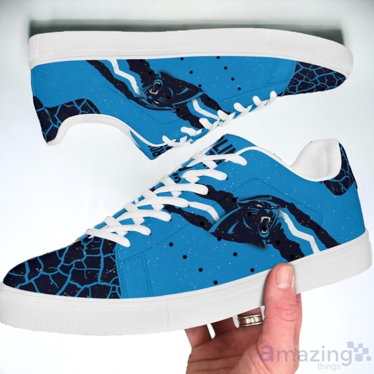 Carolina Panthers Skate Shoes For All Fans image Carolina Panthers Skate Shoes For All Fans Product Photo 1