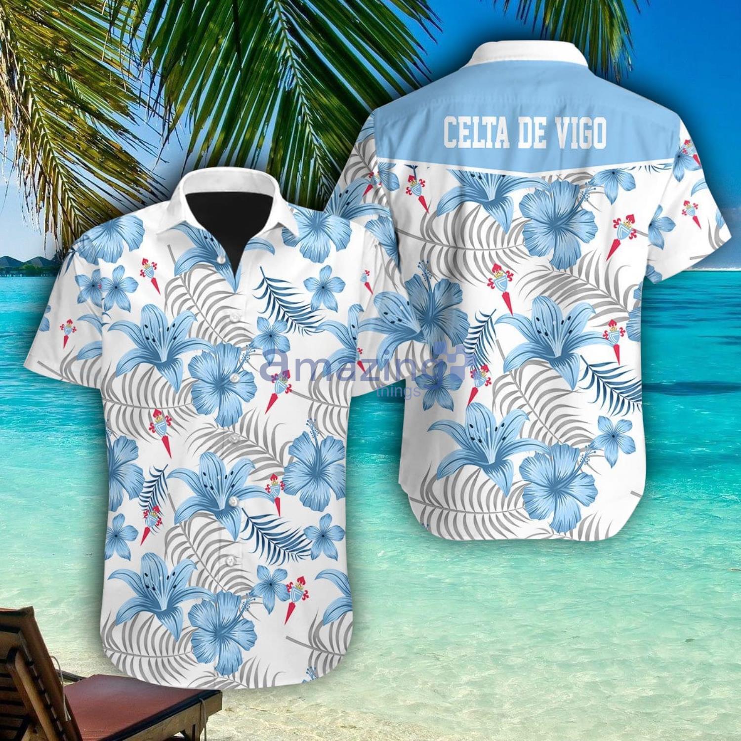 Celta de Vigo Lily And Hibicus Flower Pattern Tropical Hawaiian Shirt Men Women Beach Shirt image Celta de Vigo Lily And Hibicus Flower Pattern Tropical Hawaiian Shirt Men Women Beach Shirt Product Photo 1