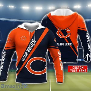 Chicago Bears 3D Hoodie All Over Printed Personalized Name Limited Hoodie For Fans Product Photo 2