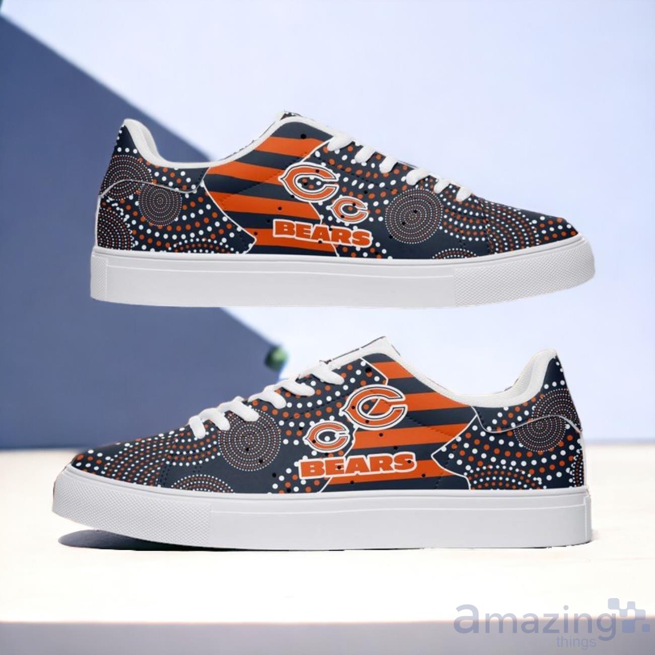 Chicago Bears Aboriginal Pattern Skate Shoes image Chicago Bears Aboriginal Pattern Skate Shoes Product Photo 1
