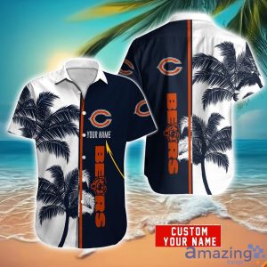Chicago Bears Hawaiian Shirt And Shorts Set Custom Name Summer Vacation Shirt NFL Fans Product Photo 1