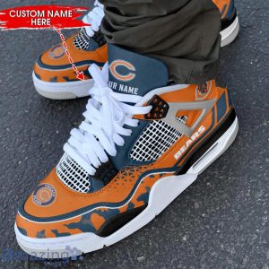 Chicago Bears Personalized Name Air Jordan 4 Sneakers Men Women Sneakers Sport Fans Shoes Product Photo 3