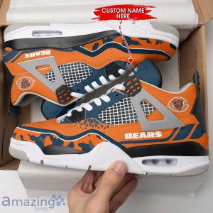 Chicago Bears Personalized Name Air Jordan 4 Sneakers Men Women Sneakers Sport Fans Shoes Product Photo 1