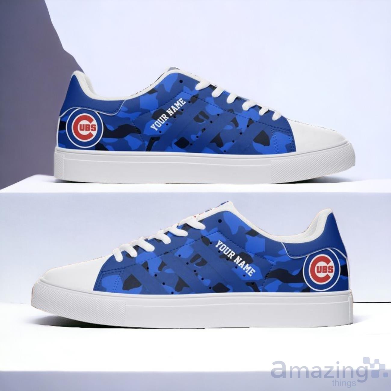 Chicago Cubs Personalized Skate Shoes image Chicago Cubs Personalized Skate Shoes Product Photo 1