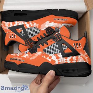 Cincinnati Bengals Air Jordan 4 Sneakers Men Women Sneakers Sport Fans Shoes Product Photo 1