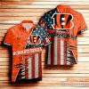Cincinnati Bengals American Flag Hawaiian Shirt 3D For Men Women