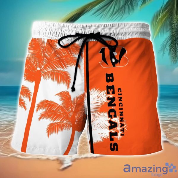 Cincinnati Bengals Hawaiian Shirt And Shorts Set Custom Name Summer Vacation Shirt NFL Fans Product Photo 2