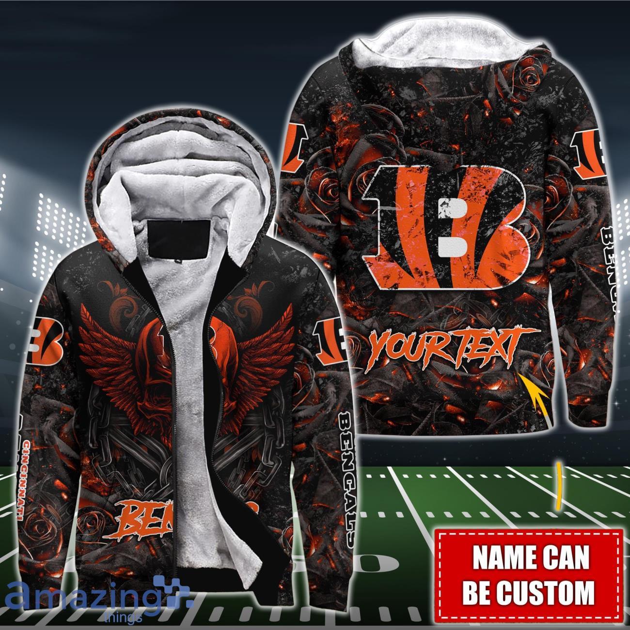 Cincinnati Bengals NFL 3D Shirt Hoodie Custom Name For Fans image Cincinnati Bengals NFL 3D Shirt Hoodie Custom Name For Fans Product Photo 1