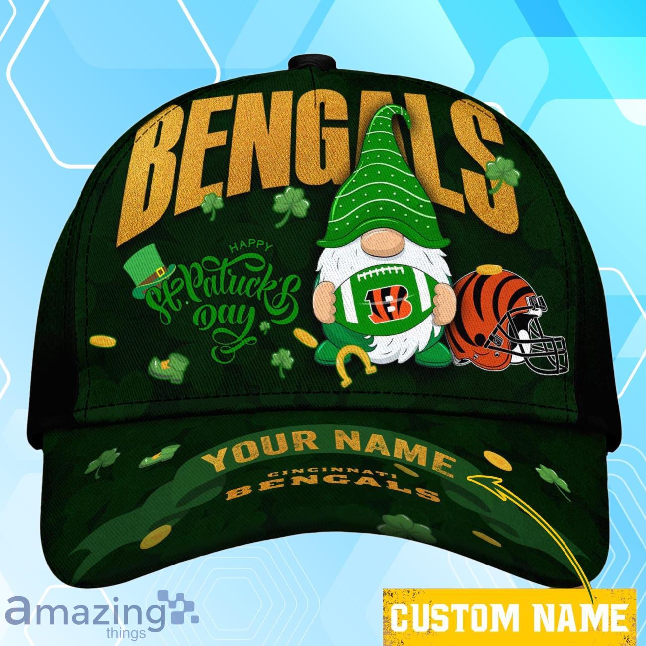 Cincinnati Bengals NFL Cap Gnomes Patrick's Day Custom Name image Cincinnati Bengals NFL Cap Gnomes Patrick's Day Custom Name