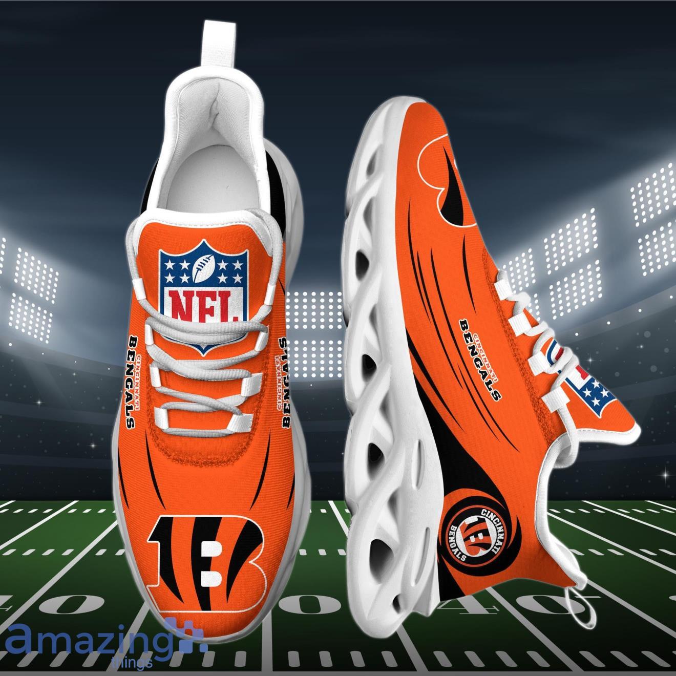 Cincinnati Bengals NFL Max Soul Shoes Limited Edition Comfort Sneakers for Fans image Cincinnati Bengals NFL Max Soul Shoes Limited Edition Comfort Sneakers for Fans Product Photo 2