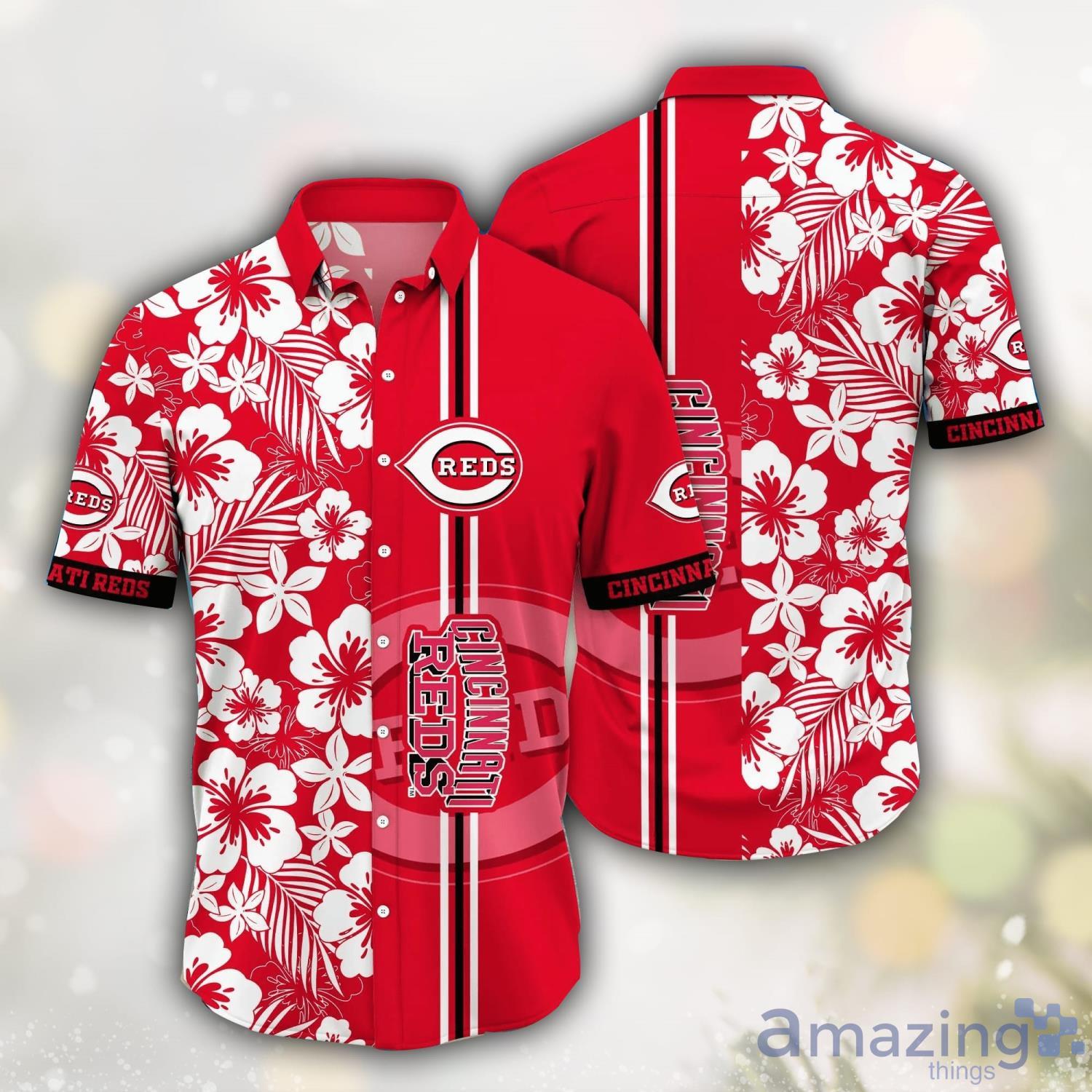 Cincinnati Reds MLB Flower Hawaii Shirt Summer Gift Men And Wwomen Shirts image Cincinnati Reds MLB Flower Hawaii Shirt Summer Gift Men And Wwomen Shirts Product Photo 1