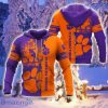 Clemson Tigers Custom Name 3D Hoodie Heartbeat Pattern For Fans