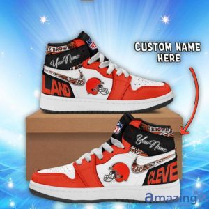 Cleveland Browns Air Jordan Hightop Shoes Custom Name For Fans Limited Shoes Product Photo 1