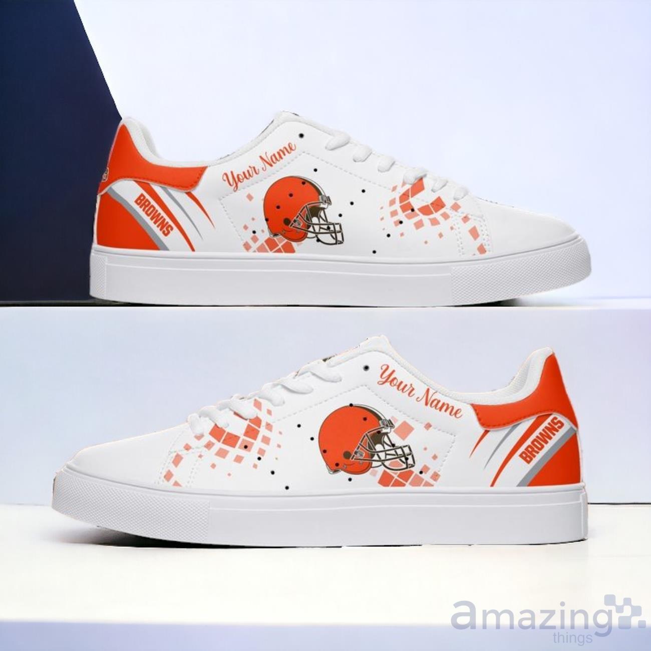 Cleveland Browns Men's And Women's Personalized Skate Shoes image Cleveland Browns Men's And Women's Personalized Skate Shoes