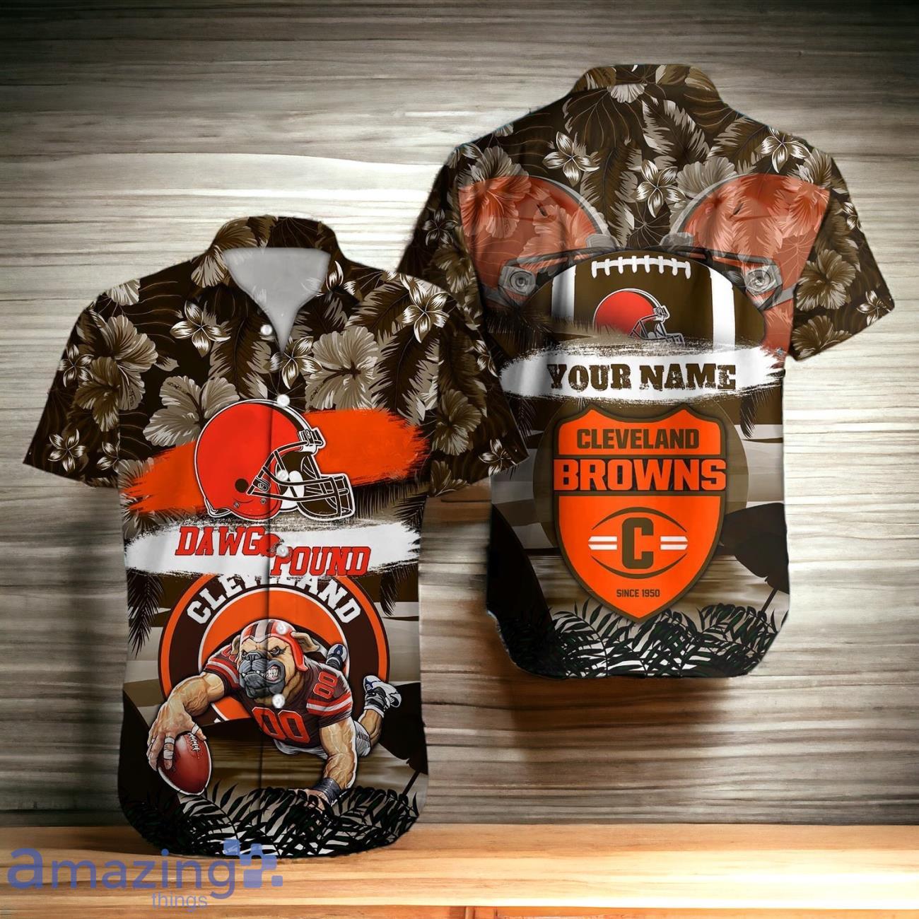 Browns Hawaiian Shirt Spunky Cleveland Browns Gift - Personalized Gifts:  Family, Sports, Occasions, Trending