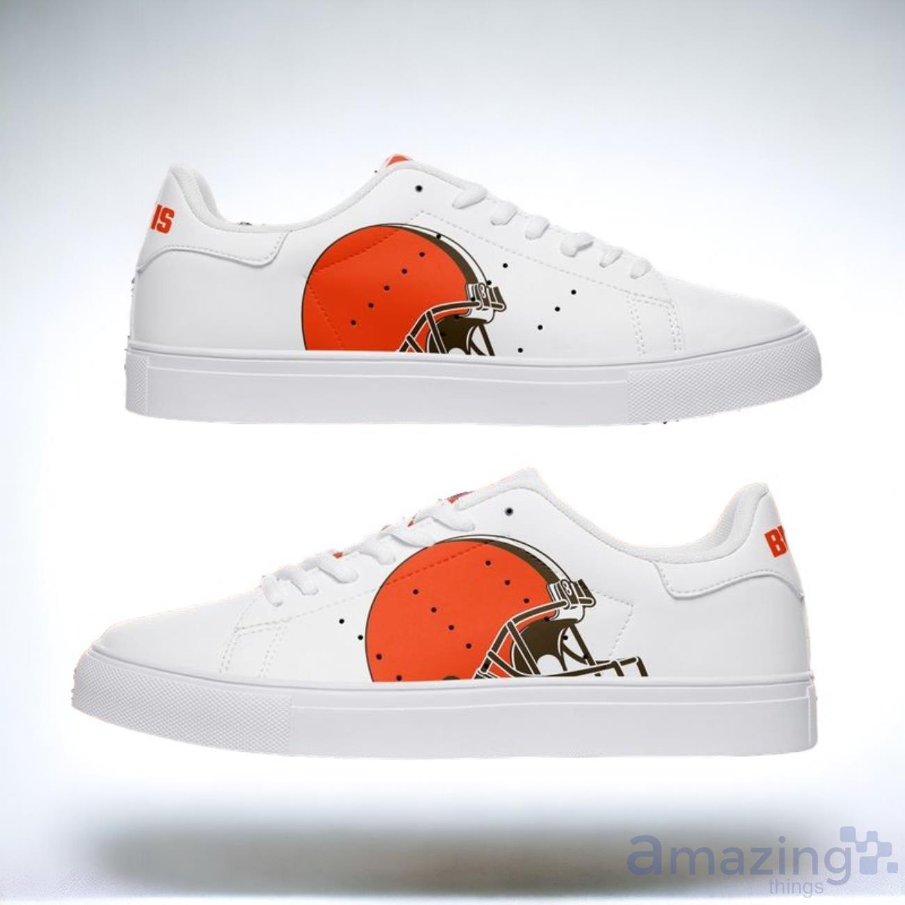 Cleveland Browns One Line Pattern Skate Shoes For All Fans image Cleveland Browns One Line Pattern Skate Shoes For All Fans Product Photo 1