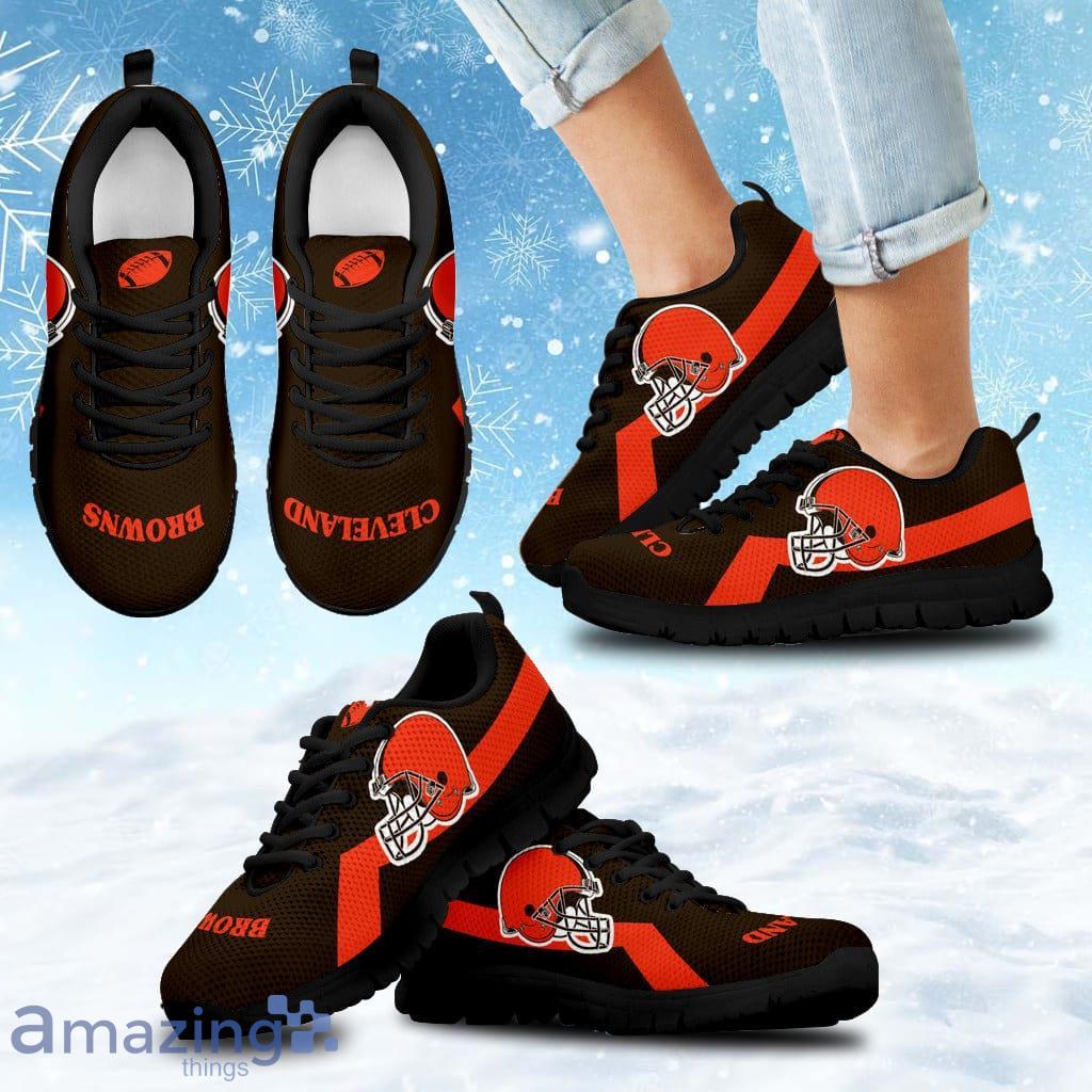 Cleveland Browns Line Logo Sneakers Shoes Gift For Big Fans image Cleveland Browns Line Logo Sneakers Shoes Gift For Big Fans Product Photo 1
