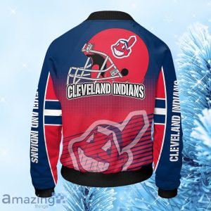 Cleveland Indians MLB Red Blue Bomber Jacket Gift For Fans Product Photo 2