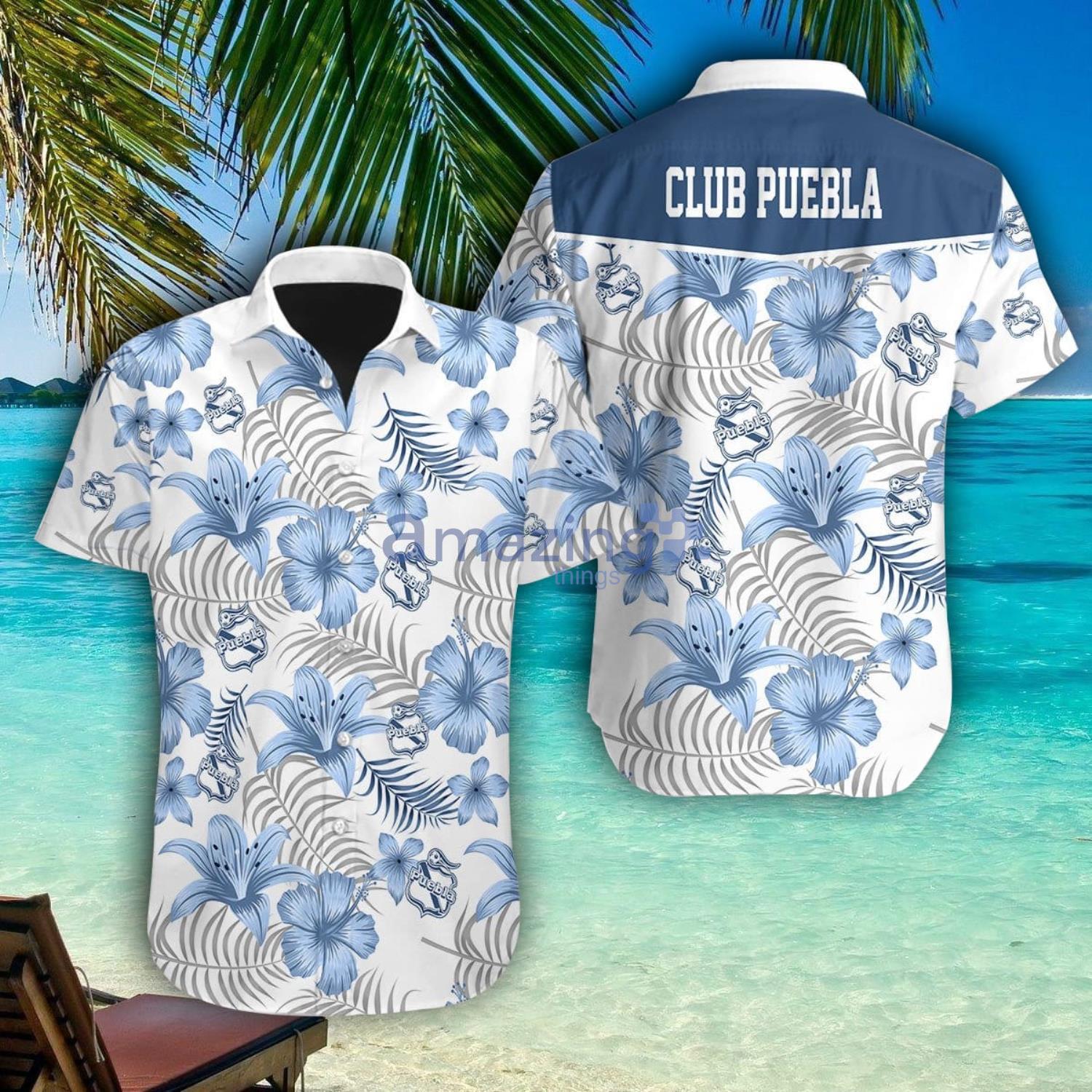 Club Puebla Lily And Hibicus Flower Pattern Tropical Hawaiian Shirt Men Women Beach Shirt image Club Puebla Lily And Hibicus Flower Pattern Tropical Hawaiian Shirt Men Women Beach Shirt Product Photo 1