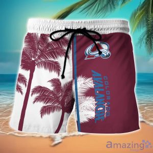 Colorado Avalanche Hawaiian Shirt And Shorts Set Custom Name Summer Vacation Shirt NHL Fans Product Photo 2