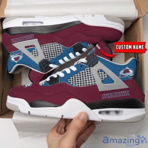 Colorado Avalanche Personalized Name Air Jordan 4 Shoes Sneakers Men Women Sneakers Product Photo 1