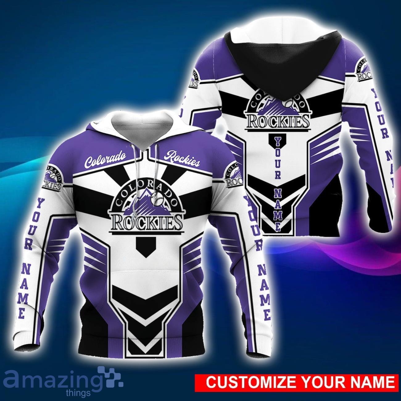 Colorado Rockies 3D Hoodie All Over Printed Personalized Name Special Design For Fans image Colorado Rockies 3D Hoodie All Over Printed Personalized Name Special Design For Fans Product Photo 2