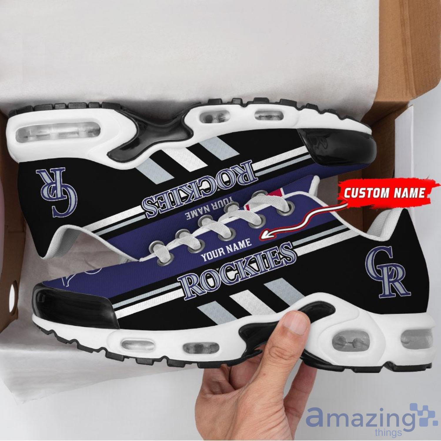 Custom Name Big Fans Colorado Rockies Air Cushion Sport Shoes For Men And Women Trendy Sneakers image Custom Name Big Fans Colorado Rockies Air Cushion Sport Shoes For Men And Women Trendy Sneakers Product Photo 3