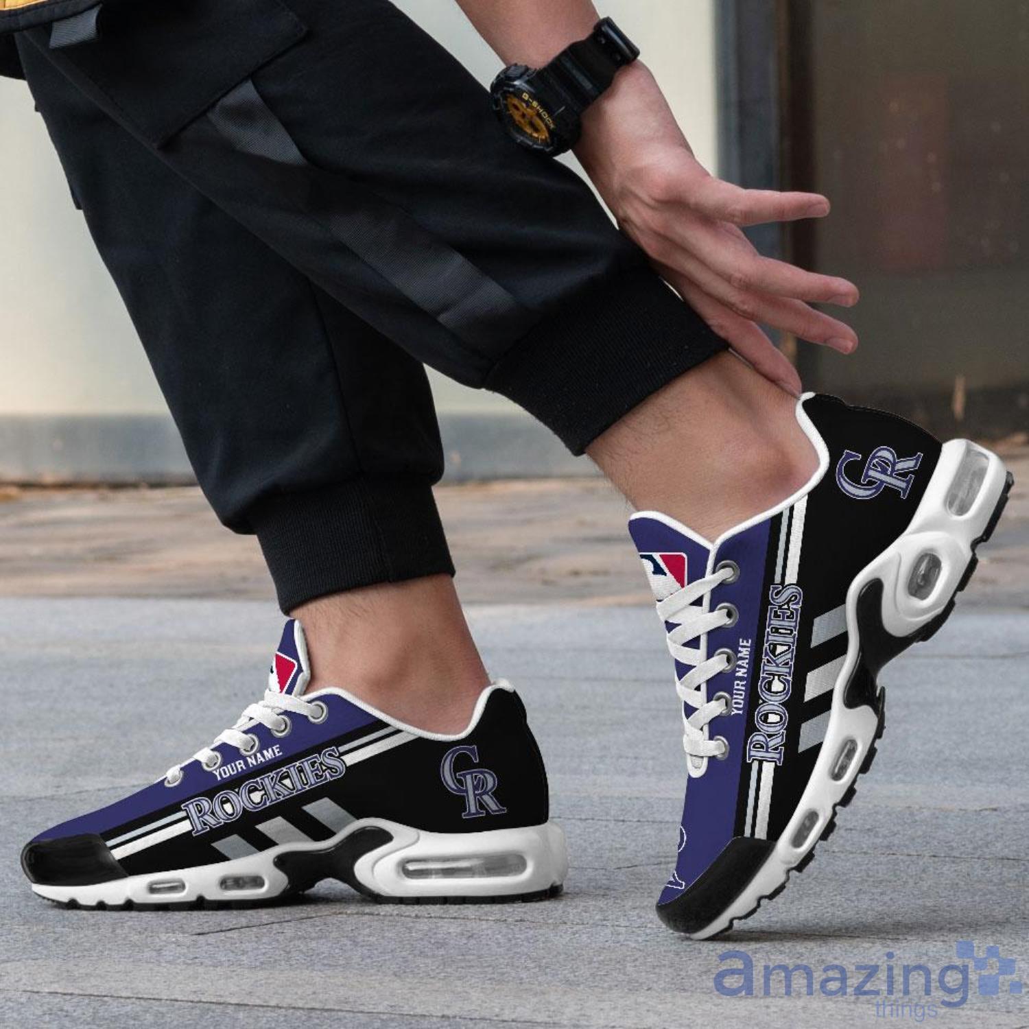 Custom Name Big Fans Colorado Rockies Air Cushion Sport Shoes For Men And Women Trendy Sneakers image Custom Name Big Fans Colorado Rockies Air Cushion Sport Shoes For Men And Women Trendy Sneakers Product Photo 4