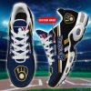 Custom Name Big Fans Milwaukee Brewers Air Cushion Sport Shoes For Men And Women Trendy Sneakers