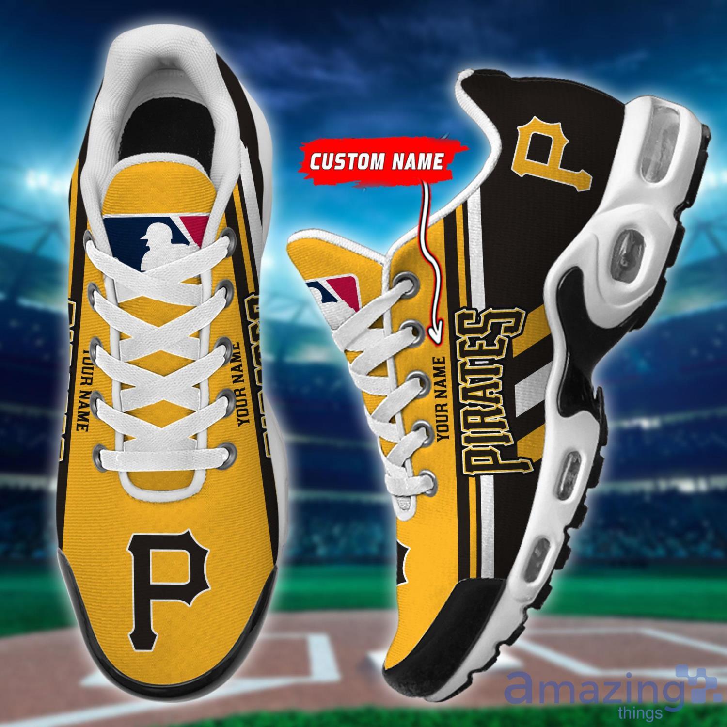 Custom Name Big Fans Pittsburgh Pirates Air Cushion Sport Shoes For Men And Women Trendy Sneakers image Custom Name Big Fans Pittsburgh Pirates Air Cushion Sport Shoes For Men And Women Trendy Sneakers Product Photo 1