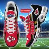 Custom Name Kansas City Chiefs Logo Team Air Cushion Sport Shoes Sport Shoes For Fans Gift