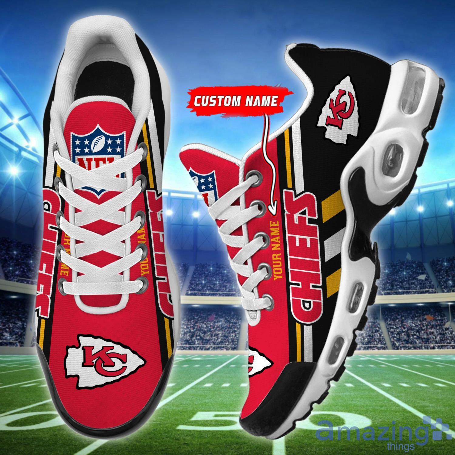 Custom Name Kansas City Chiefs Logo Team Air Cushion Sport Shoes Sport Shoes For Fans Gift image Custom Name Kansas City Chiefs Logo Team Air Cushion Sport Shoes Sport Shoes For Fans Gift Product Photo 3