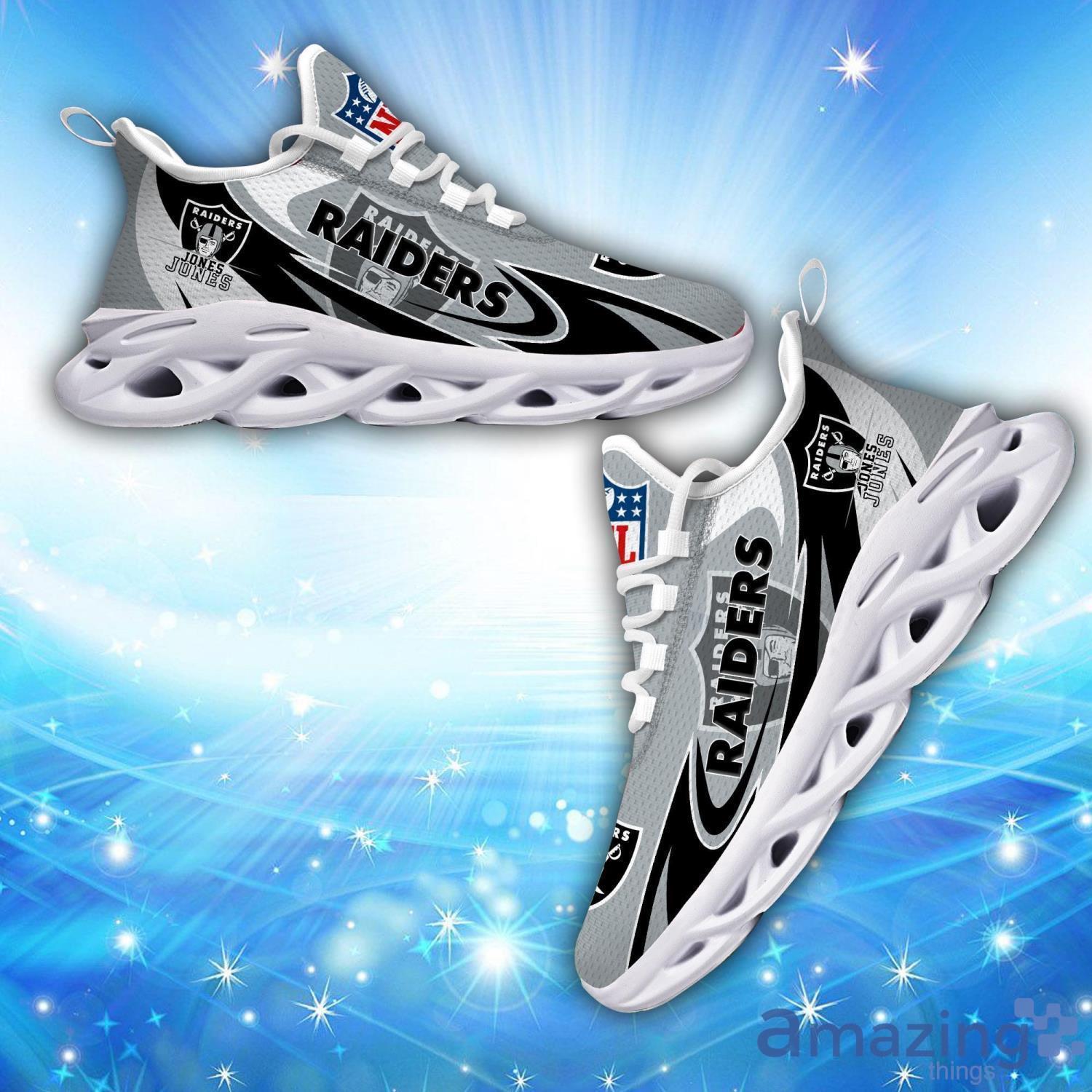 Custom Name Las Vegas Raiders Personalized Sneakers Max Soul Shoes Running Gift image Custom Name Las Vegas Raiders Personalized Sneakers Max Soul Shoes Running Gift Product Photo 2