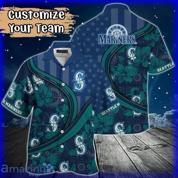 Custom Name or Team Name MLB Seattle Mariners Hawaiian Shirt 2024 Product Photo 1