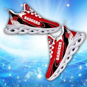 Custom Name Wisconsin Badgers Personalized Sneakers Max Soul Shoes Running Gift Product Photo 2