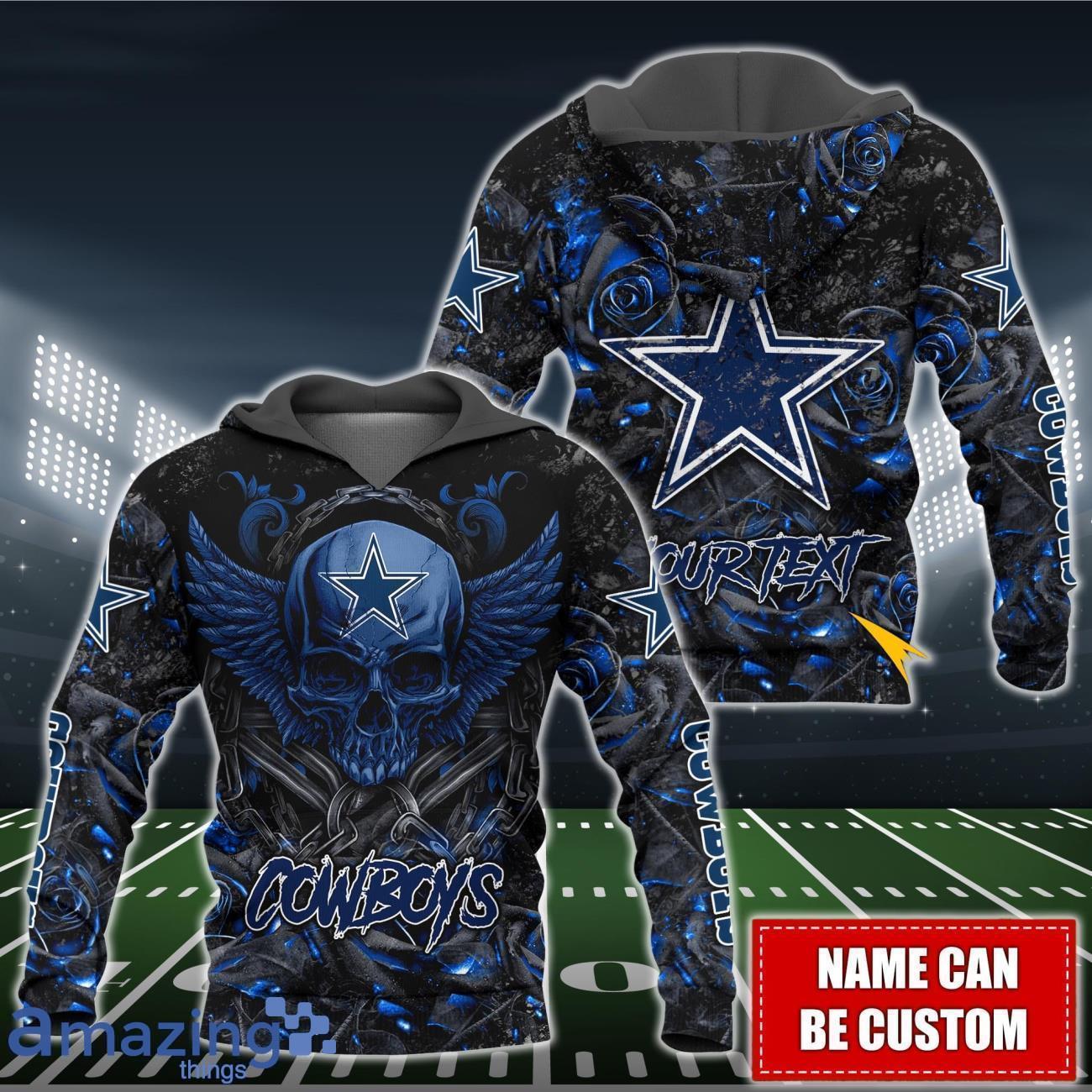 Dallas Cowboys NFL 3D Shirt Hoodie Custom Name For Fans image Dallas Cowboys NFL 3D Shirt Hoodie Custom Name For Fans Product Photo 2
