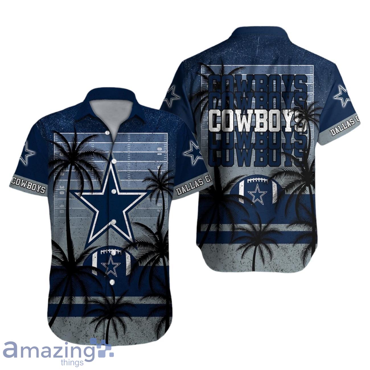 Dallas Cowboys NFL Hawaiian Shirt Palm Tree For Men Women image Dallas Cowboys NFL Hawaiian Shirt Palm Tree For Men Women Product Photo 1