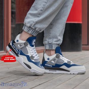 Dallas Cowboys Personalized Name Air Jordan 4 Sneakers Men Women Sneakers New Design For Fans Product Photo 2