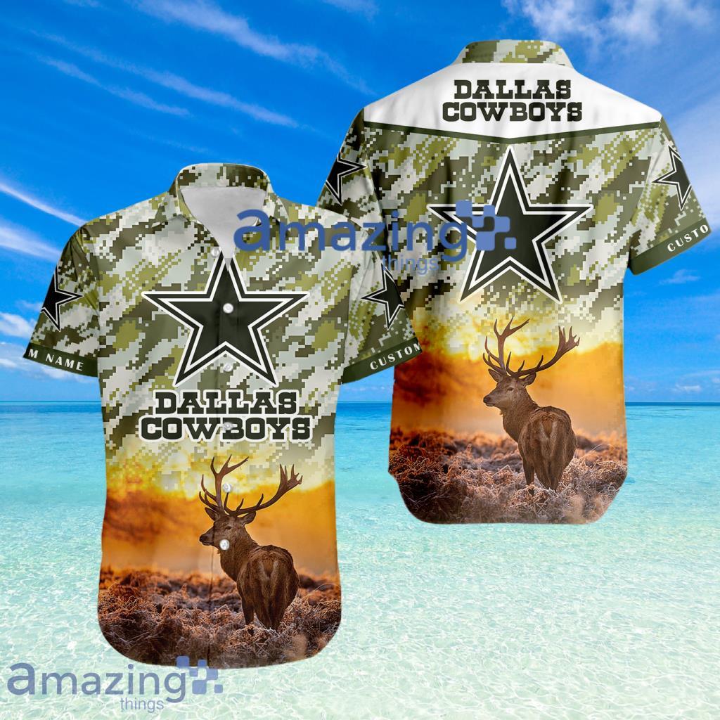 Dallas Cowby NFL Team Sport Deer Hunting Camouflage Pattern Hawaiian Shirt New Design image Dallas Cowby NFL Team Sport Deer Hunting Camouflage Pattern Hawaiian Shirt New Design Product Photo 1