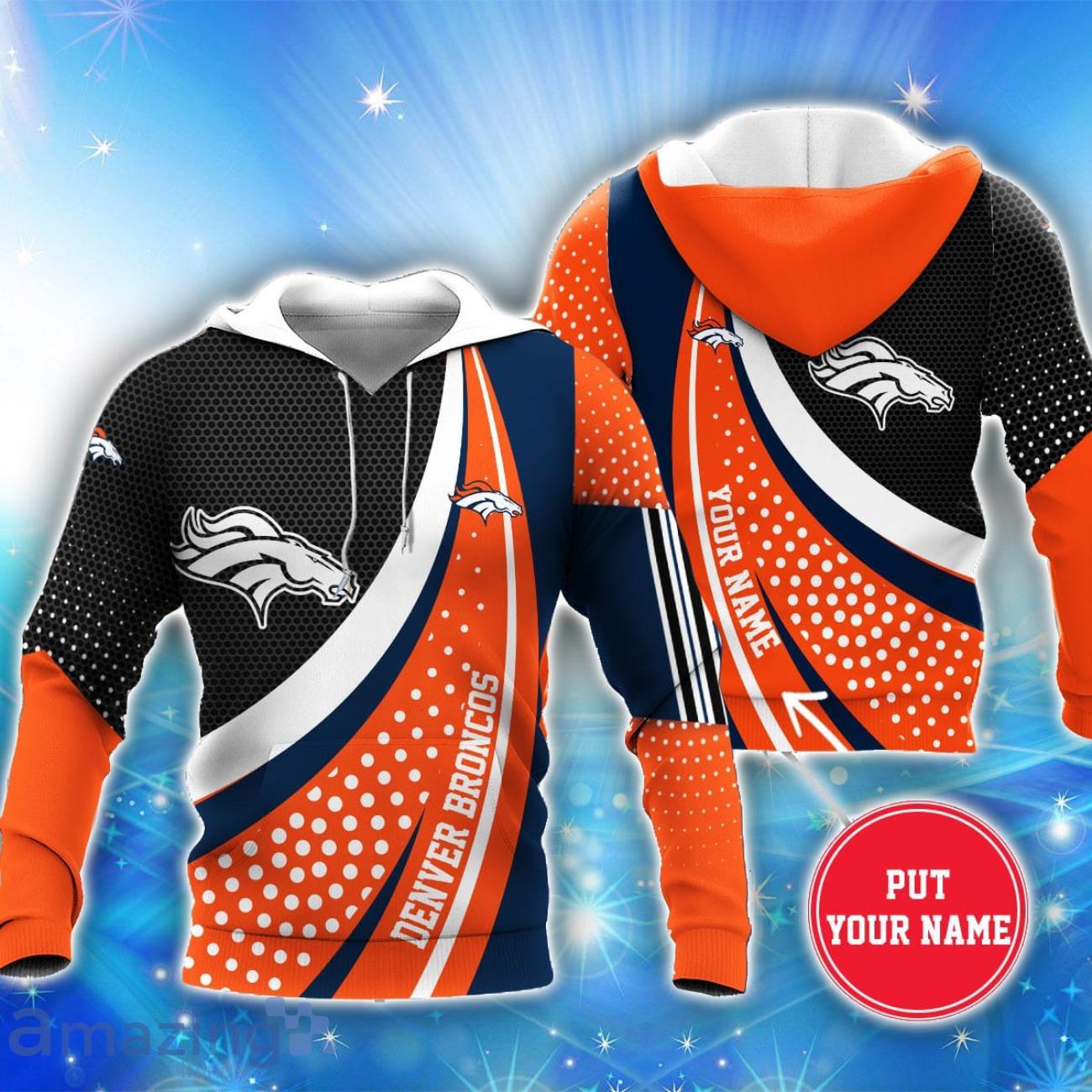 Denver Broncos 3D Hoodie All Over Printed Personalized Name Unisex Men Women Hoodie Sport Fans image Denver Broncos 3D Hoodie All Over Printed Personalized Name Unisex Men Women Hoodie Sport Fans Product Photo 2
