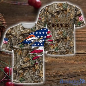Denver Broncos 3D Printed T-Shirt Hoodie Sweatshirt Camo Hunting Perfect Gift Custom Name For Fans Product Photo 3