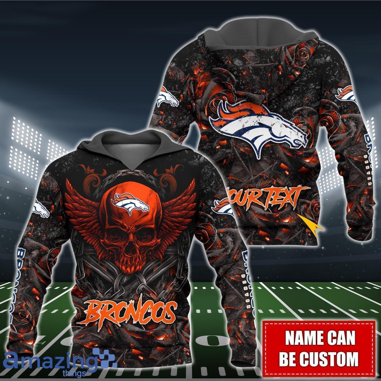 Denver Broncos NFL 3D Shirt Hoodie Custom Name For Fans image Denver Broncos NFL 3D Shirt Hoodie Custom Name For Fans Product Photo 2