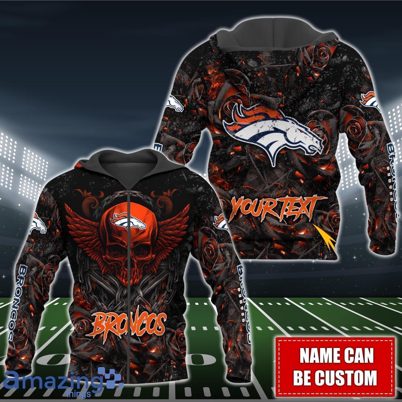 Denver Broncos NFL 3D Shirt Hoodie Custom Name For Fans image Denver Broncos NFL 3D Shirt Hoodie Custom Name For Fans Product Photo 4