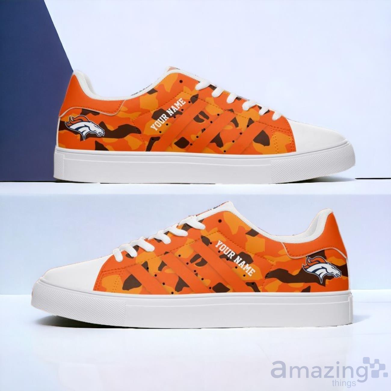 Denver Broncos Personalized Skate Shoes image Denver Broncos Personalized Skate Shoes Product Photo 1