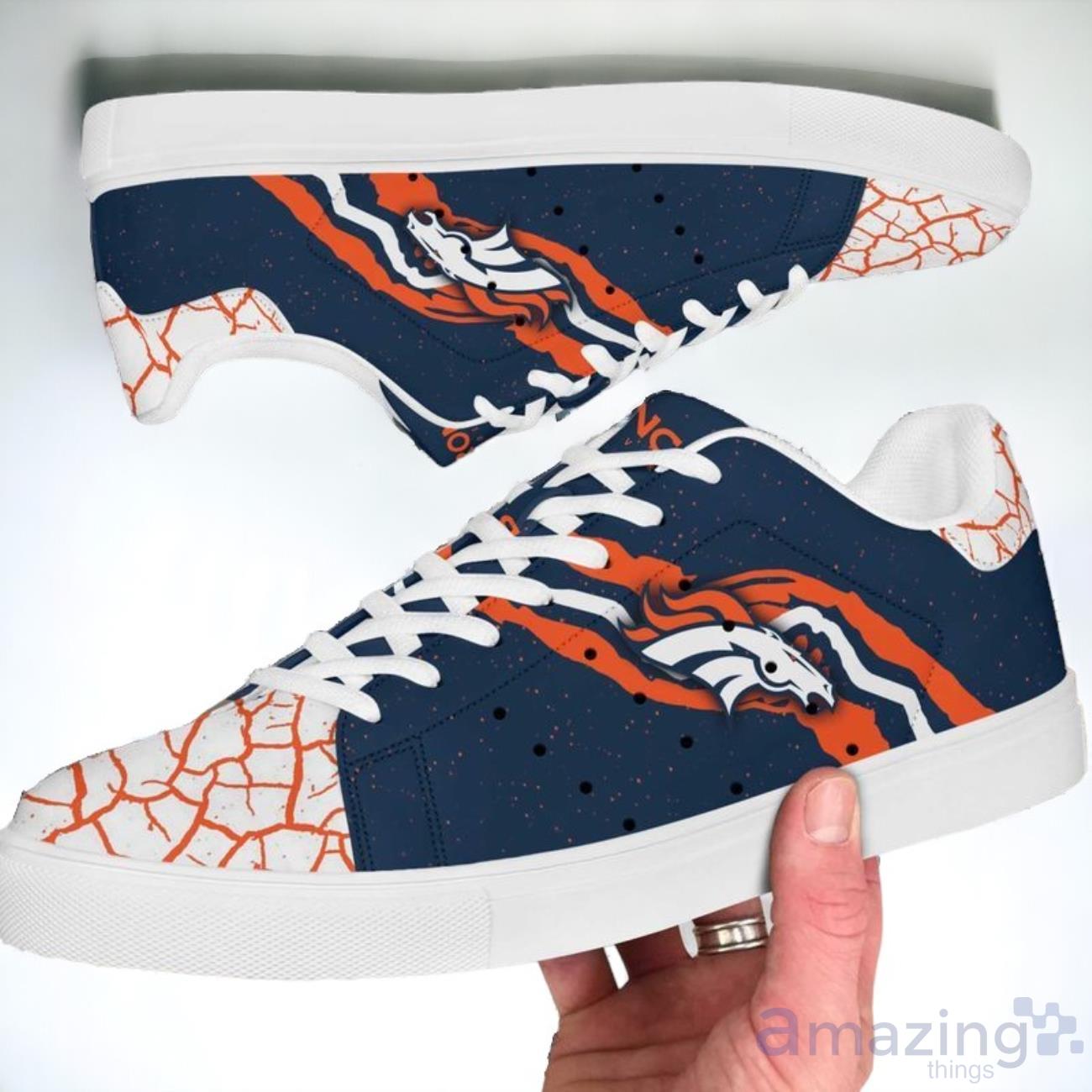 Denver Broncos Skate Shoes For All Fans image Denver Broncos Skate Shoes For All Fans Product Photo 1