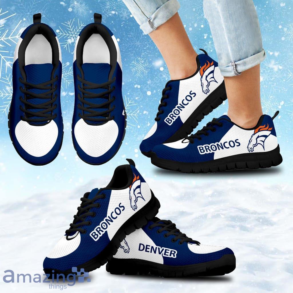 Denver Broncos Top Logo Sneakers Shoes Gift For Big Fans image Denver Broncos Top Logo Sneakers Shoes Gift For Big Fans Product Photo 1